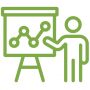 Presentation line icon, education and seminar Presentation line icon, education and seminar, teacher sign, vector graphics, a linear pattern on a white background, eps 10.